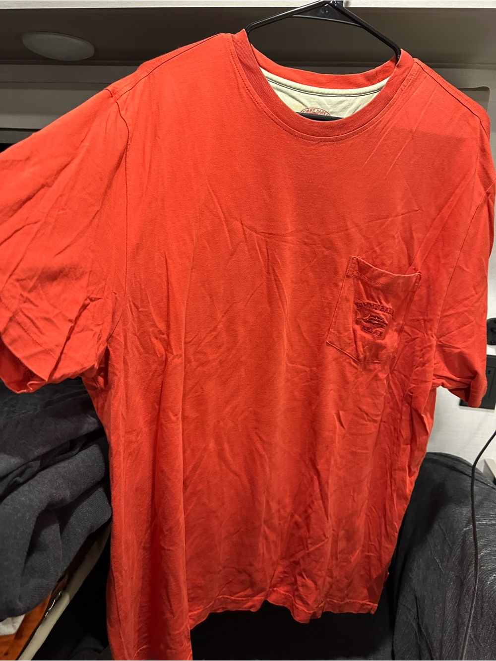 Tommy Bahama Relax Men's Short Sleeve Pocket T-Shirt - Vibrant Orange Size XL